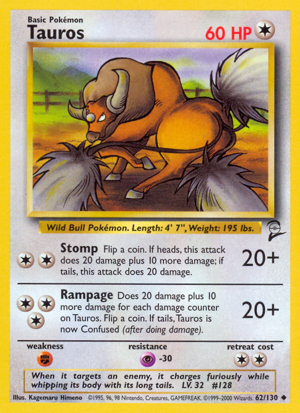 Tauros (62/130) [Base Set 2] | Galactic Gamez