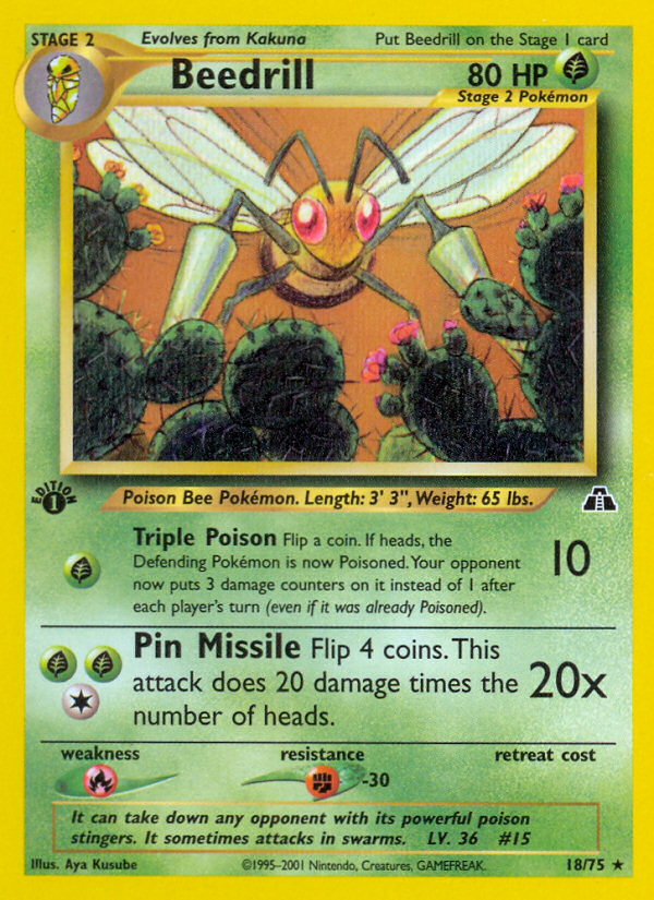 Beedrill (18/75) [Neo Discovery 1st Edition] | Galactic Gamez