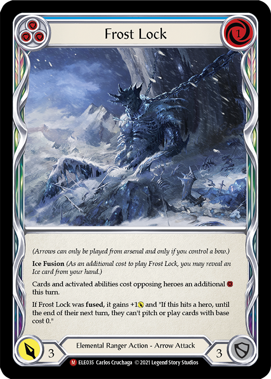 Frost Lock [ELE035] (Tales of Aria)  1st Edition Rainbow Foil | Galactic Gamez