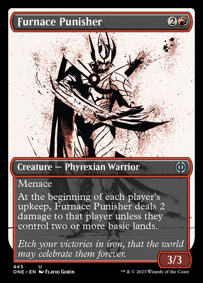 Furnace Punisher (Showcase Ichor Step-and-Compleat Foil) [Phyrexia: All Will Be One] | Galactic Gamez