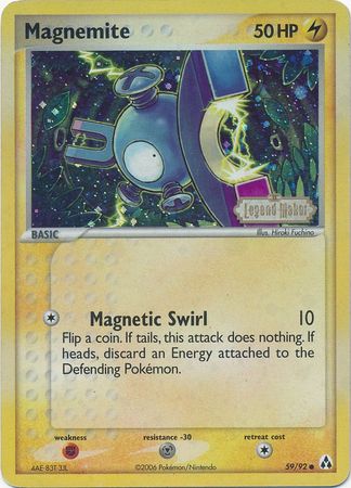 Magnemite (59/92) (Stamped) [EX: Legend Maker] | Galactic Gamez