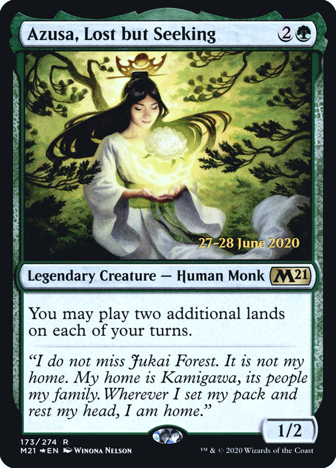 Azusa, Lost but Seeking  [Core Set 2021 Prerelease Promos] | Galactic Gamez