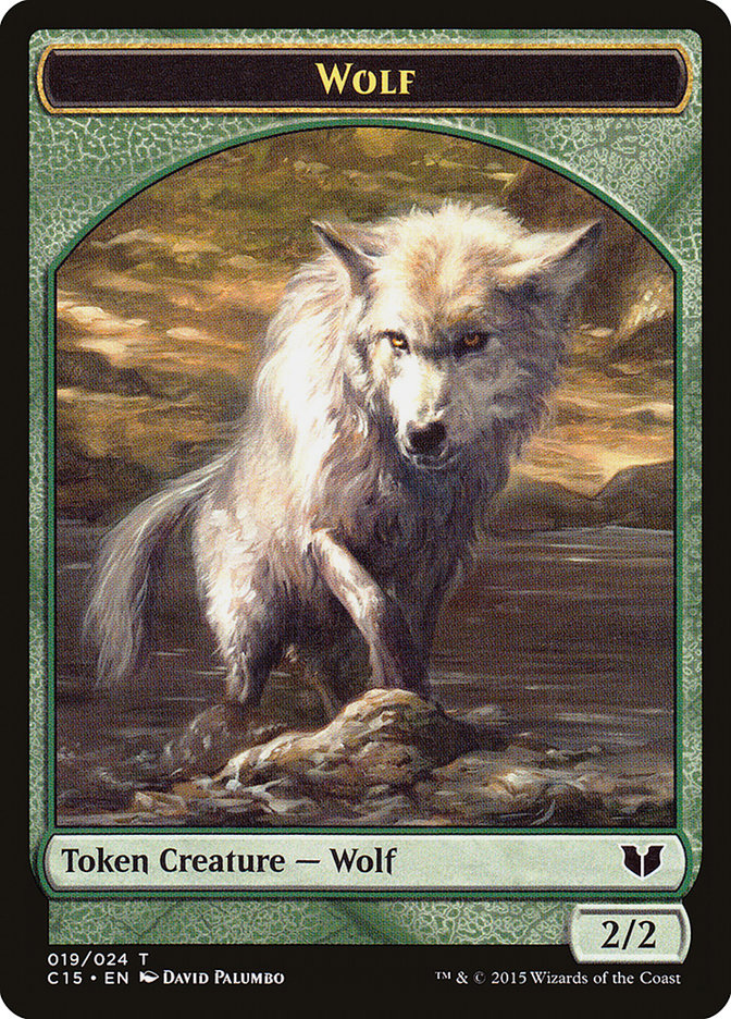 Wolf // Zombie Double-Sided Token [Commander 2015 Tokens] | Galactic Gamez