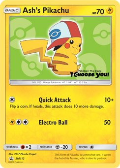 Ash's Pikachu (SM112) [Sun & Moon: Black Star Promos] | Galactic Gamez