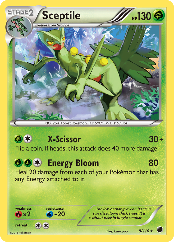 Sceptile (8/116) [Black & White: Plasma Freeze] | Galactic Gamez