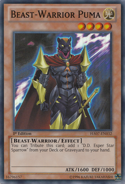 Beast-Warrior Puma [HA07-EN032] Super Rare | Galactic Gamez