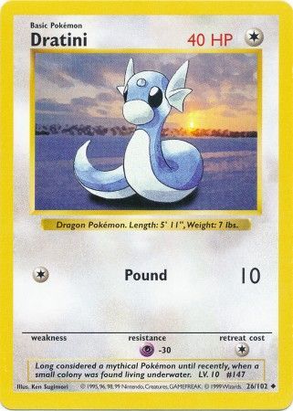 Dratini (26/102) [Base Set Shadowless Unlimited] | Galactic Gamez