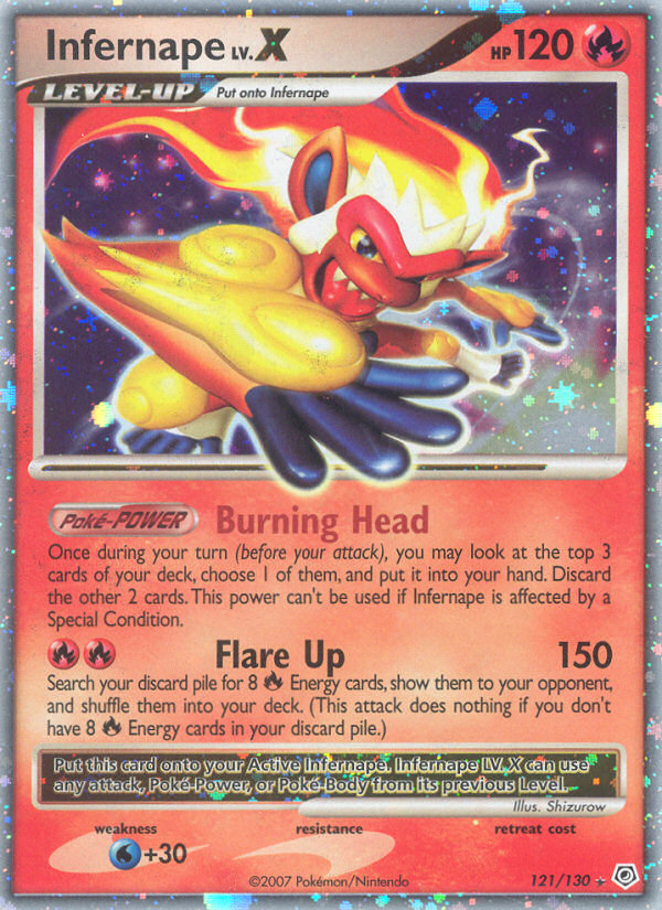 Infernape LV.X (121/130) [Diamond & Pearl: Base Set] | Galactic Gamez