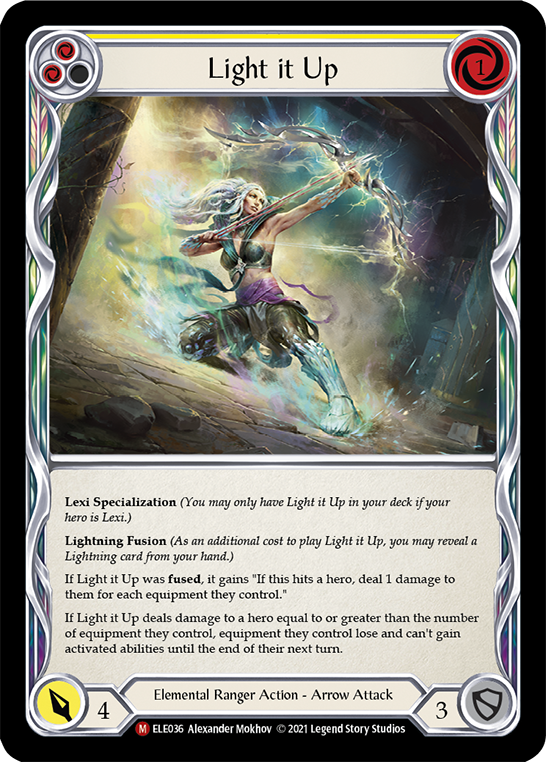 Light it Up [ELE036] (Tales of Aria)  1st Edition Rainbow Foil | Galactic Gamez