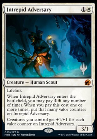 Intrepid Adversary (Promo Pack) [Innistrad: Midnight Hunt Promos] | Galactic Gamez