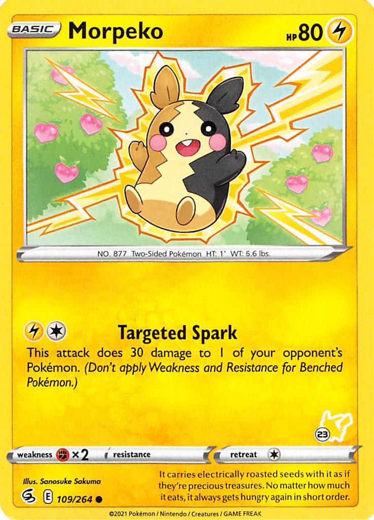 Morpeko (109/264) (Pikachu Stamp #23) [Battle Academy 2022] | Galactic Gamez