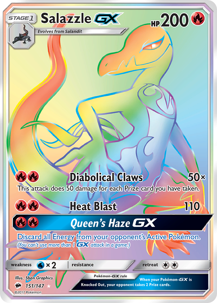 Salazzle GX (151/147) [Sun & Moon: Burning Shadows] | Galactic Gamez