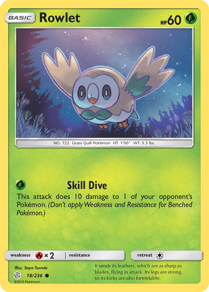 Rowlet (18/236) [Sun & Moon: Cosmic Eclipse] | Galactic Gamez