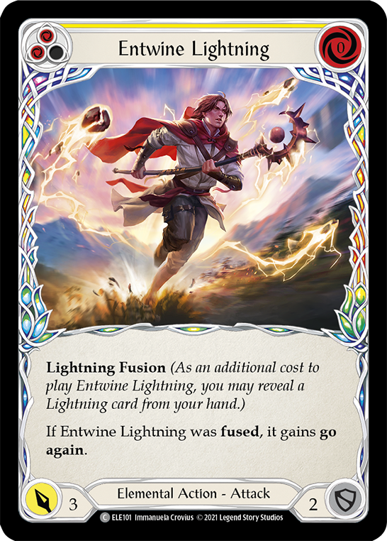 Entwine Lightning (Yellow) [ELE101] (Tales of Aria)  1st Edition Rainbow Foil | Galactic Gamez