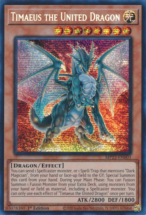 Timaeus the United Dragon [MP23-EN003] Prismatic Secret Rare | Galactic Gamez