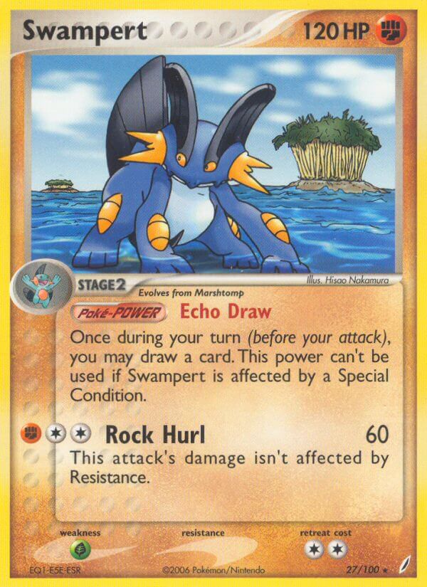 Swampert (27/100) (Theme Deck Exclusive) [EX: Crystal Guardians] | Galactic Gamez