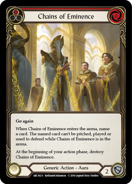 Chains of Eminence [ARC162-S] 1st Edition Rainbow Foil | Galactic Gamez