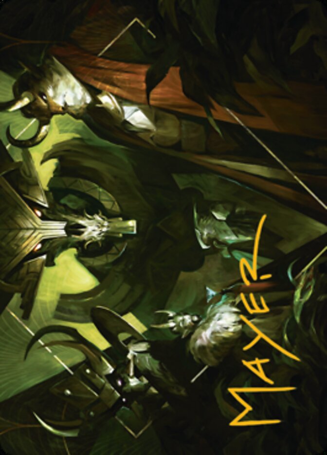 Meeting of the Five Art Card (Gold-Stamped Signature) [Streets of New Capenna Art Series] | Galactic Gamez