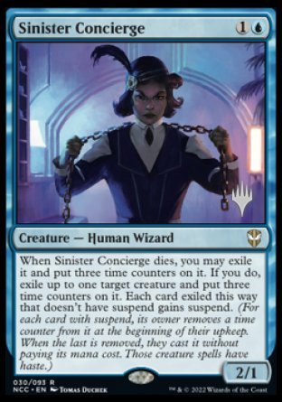 Sinister Concierge (Promo Pack) [Streets of New Capenna Commander Promos] | Galactic Gamez