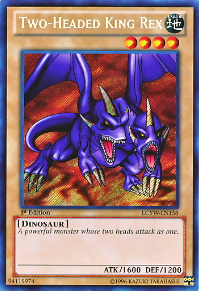 Two-Headed King Rex [LCYW-EN158] Secret Rare | Galactic Gamez