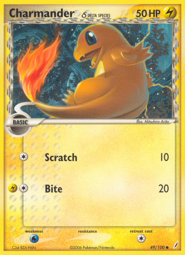 Charmander (49/100) (Delta Species) [EX: Crystal Guardians] | Galactic Gamez