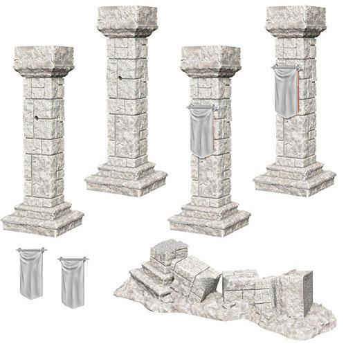 D&D: Deep Cuts Miniatures PILLARS & BANNERS | Galactic Gamez