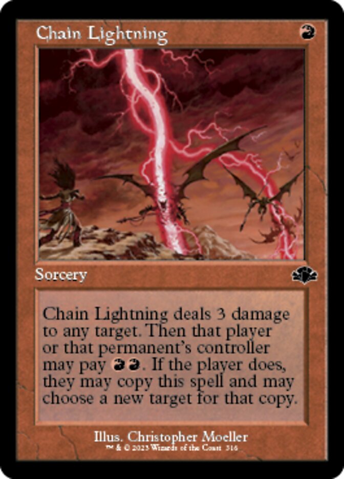 Chain Lightning (Retro) [Dominaria Remastered] | Galactic Gamez