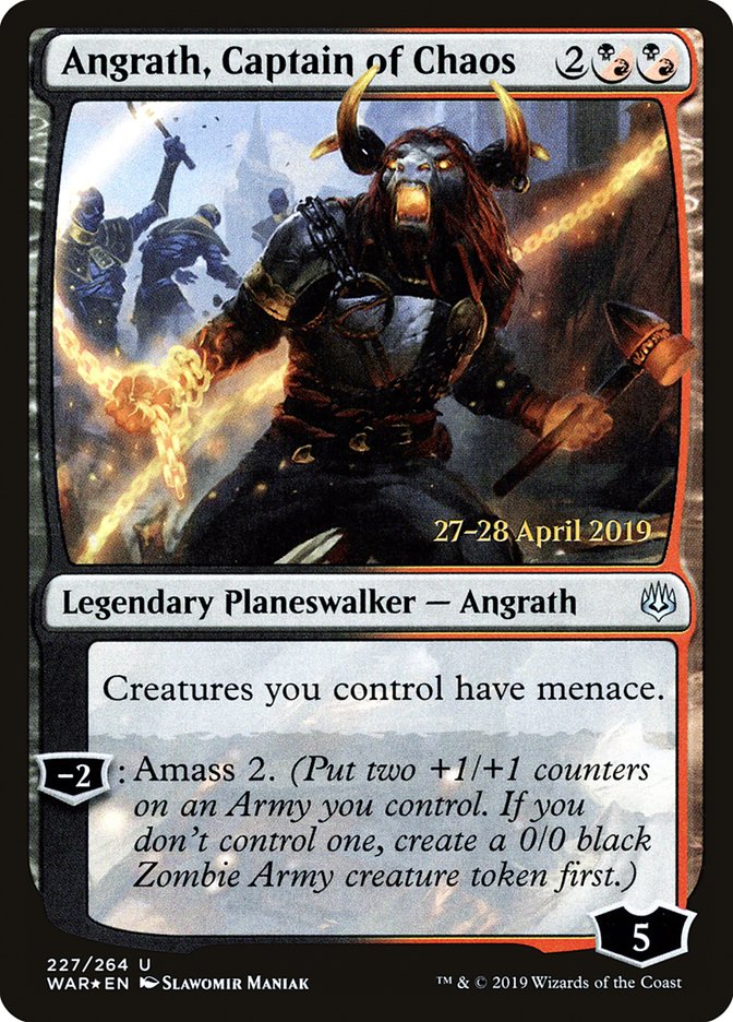 Angrath, Captain of Chaos  [War of the Spark Prerelease Promos] | Galactic Gamez
