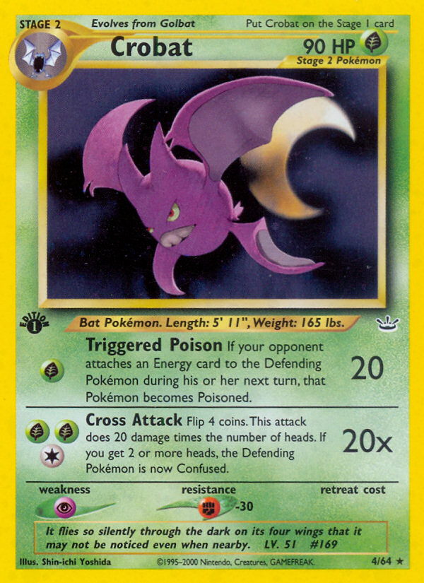 Crobat (4/64) [Neo Revelation 1st Edition] | Galactic Gamez