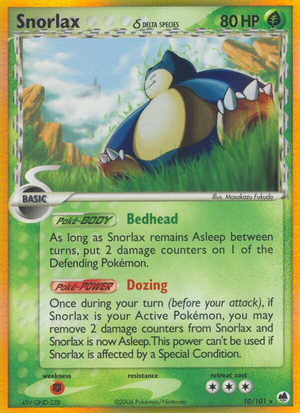 Snorlax (10/101) (Delta Species) [EX: Dragon Frontiers] | Galactic Gamez