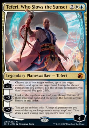 Teferi, Who Slows the Sunset (Promo Pack) [Innistrad: Midnight Hunt Promos] | Galactic Gamez