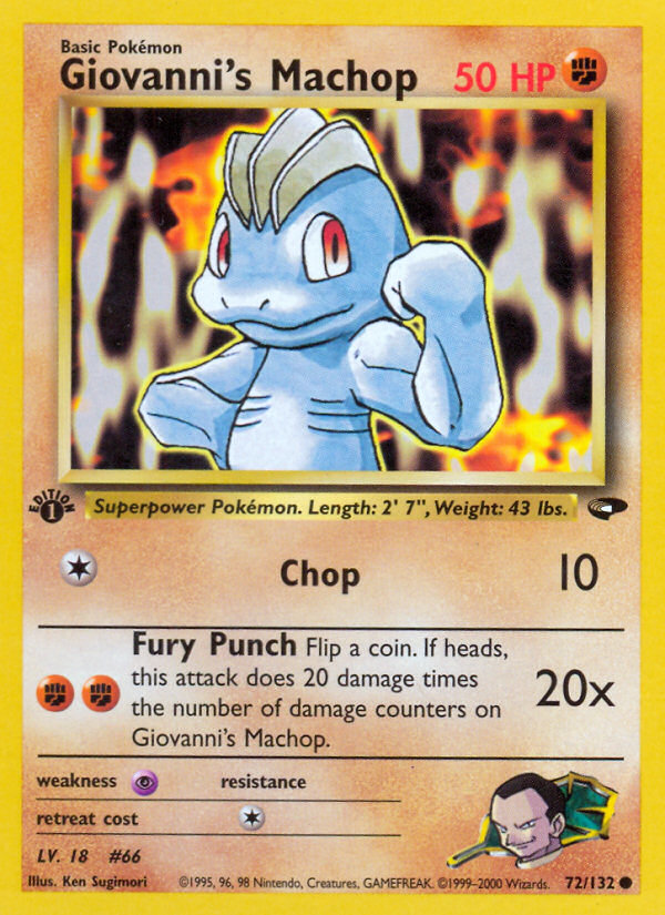 Giovanni's Machop (72/132) [Gym Challenge 1st Edition] | Galactic Gamez