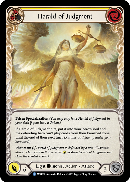 Herald of Judgment (Rainbow Foil) [MON007-RF] 1st Edition Rainbow Foil | Galactic Gamez