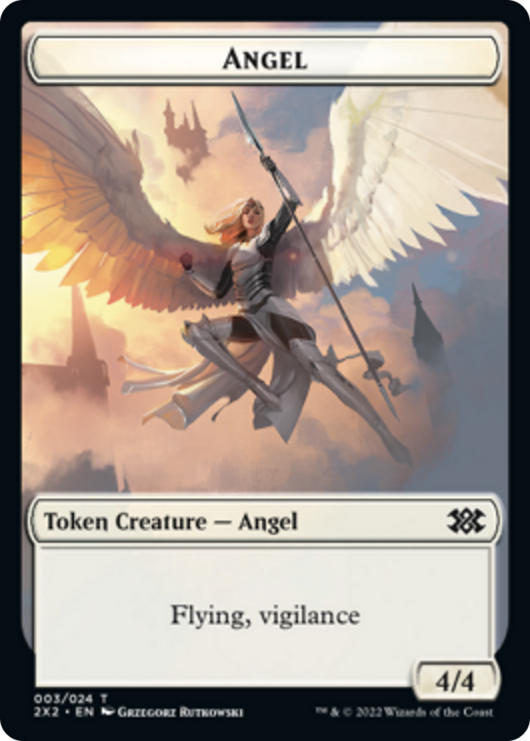 Egg // Angel Double-sided Token [Double Masters 2022 Tokens] | Galactic Gamez