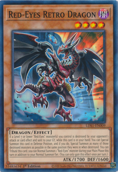 Red-Eyes Retro Dragon [LDS1-EN009] Common | Galactic Gamez