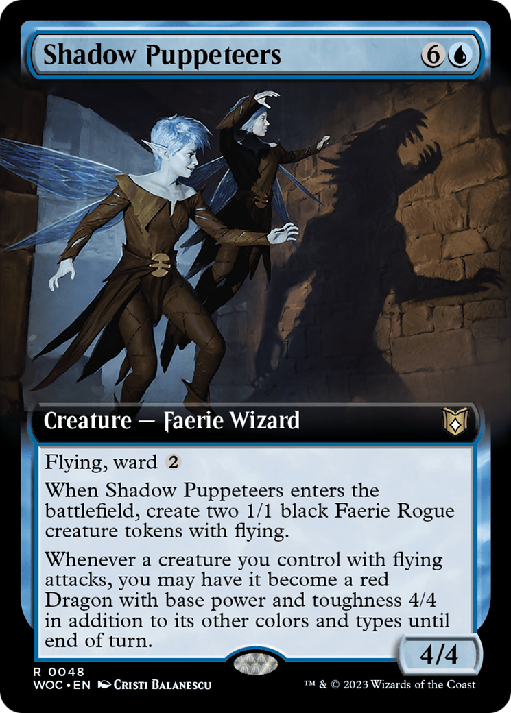 Shadow Puppeteers (Extended Art) [Wilds of Eldraine Commander] | Galactic Gamez