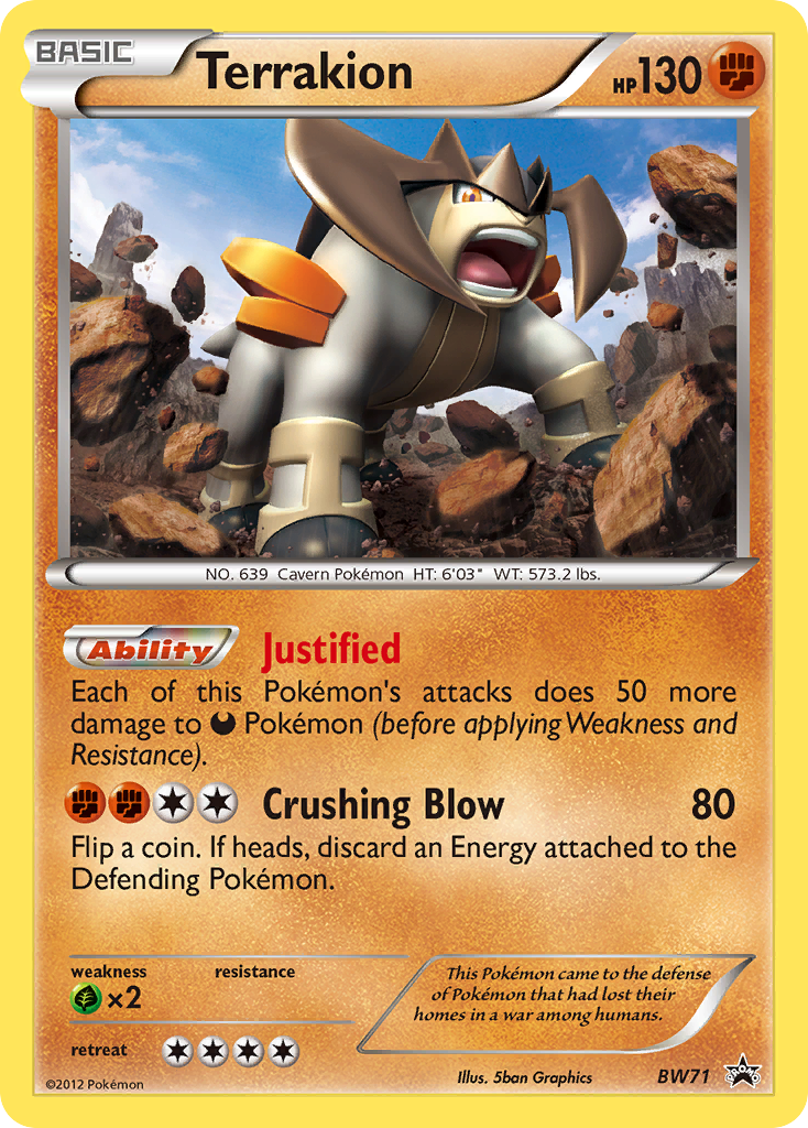 Terrakion (BW71) [Black & White: Black Star Promos] | Galactic Gamez