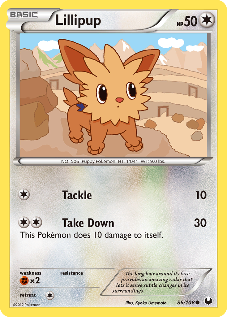 Lillipup (86/108) [Black & White: Dark Explorers] | Galactic Gamez