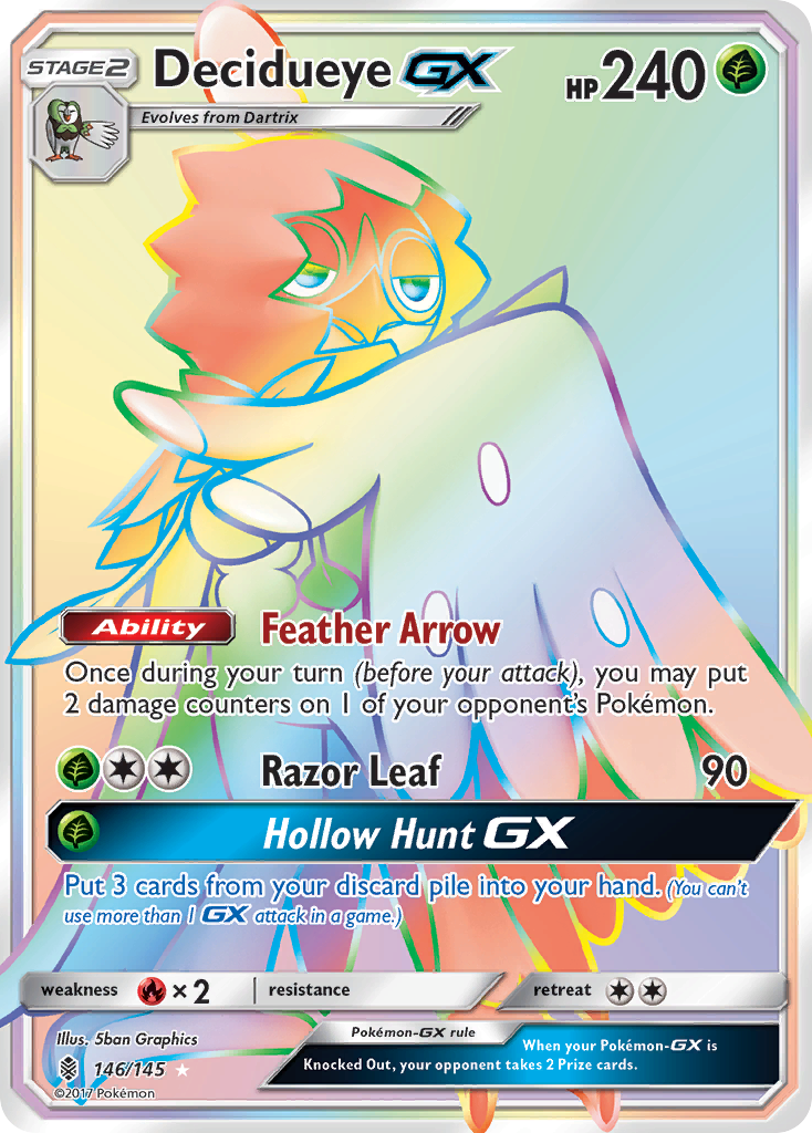 Decidueye GX (146/145) [Sun & Moon: Guardians Rising] | Galactic Gamez