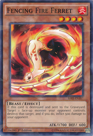 Fencing Fire Ferret (Shatterfoil) [BP03-EN107] Rare | Galactic Gamez