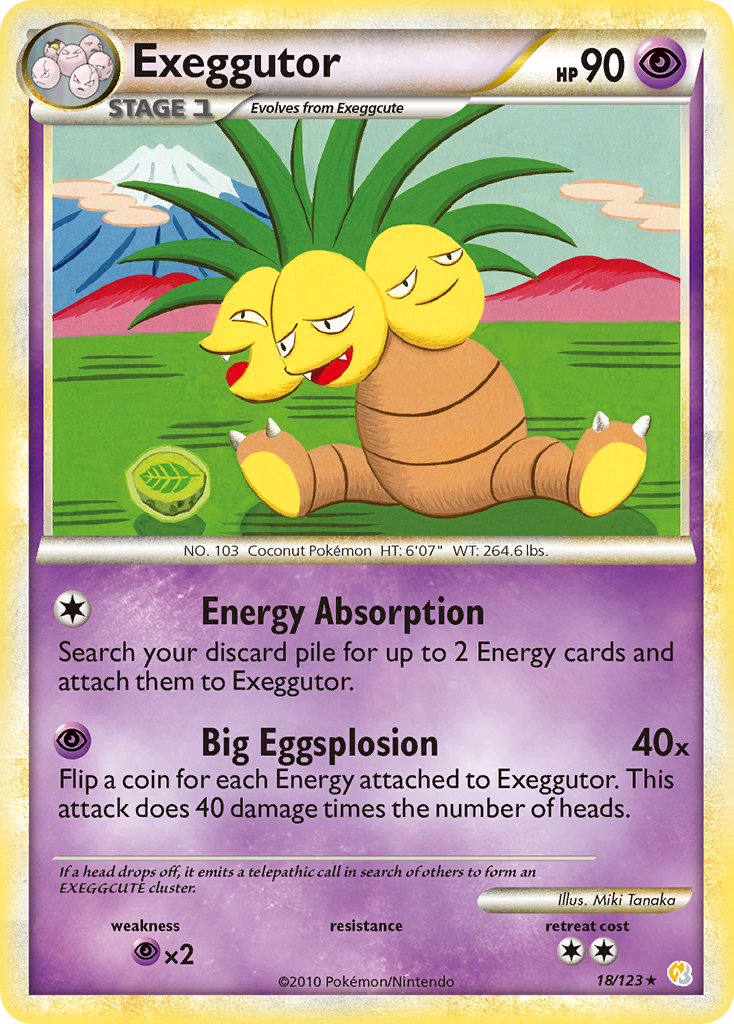 Exeggutor (18/123) [HeartGold & SoulSilver: Base Set] | Galactic Gamez