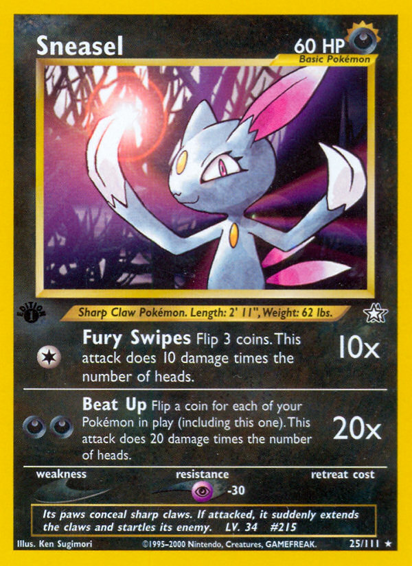 Sneasel (25/111) [Neo Genesis 1st Edition] | Galactic Gamez