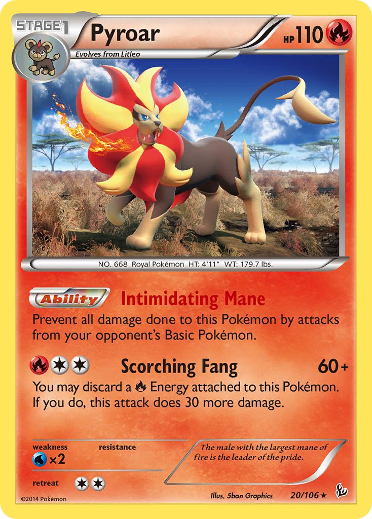 Pyroar (20/106) [XY: Flashfire] | Galactic Gamez