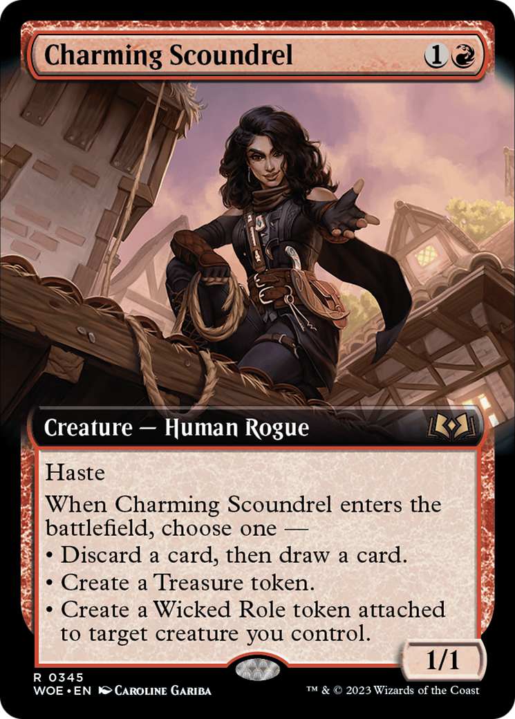 Charming Scoundrel (Extended Art) [Wilds of Eldraine] | Galactic Gamez
