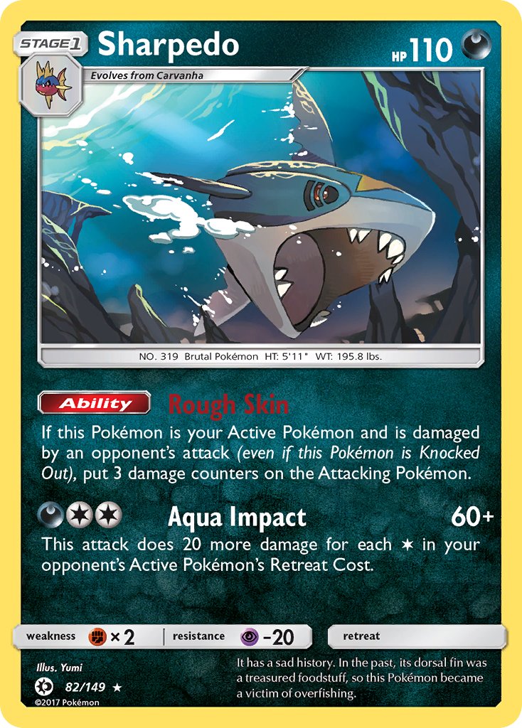 Sharpedo (82/149) (Cosmos Holo) (Blister Exclusive) [Sun & Moon: Base Set] | Galactic Gamez