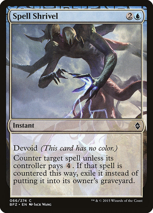 Spell Shrivel [Battle for Zendikar] | Galactic Gamez