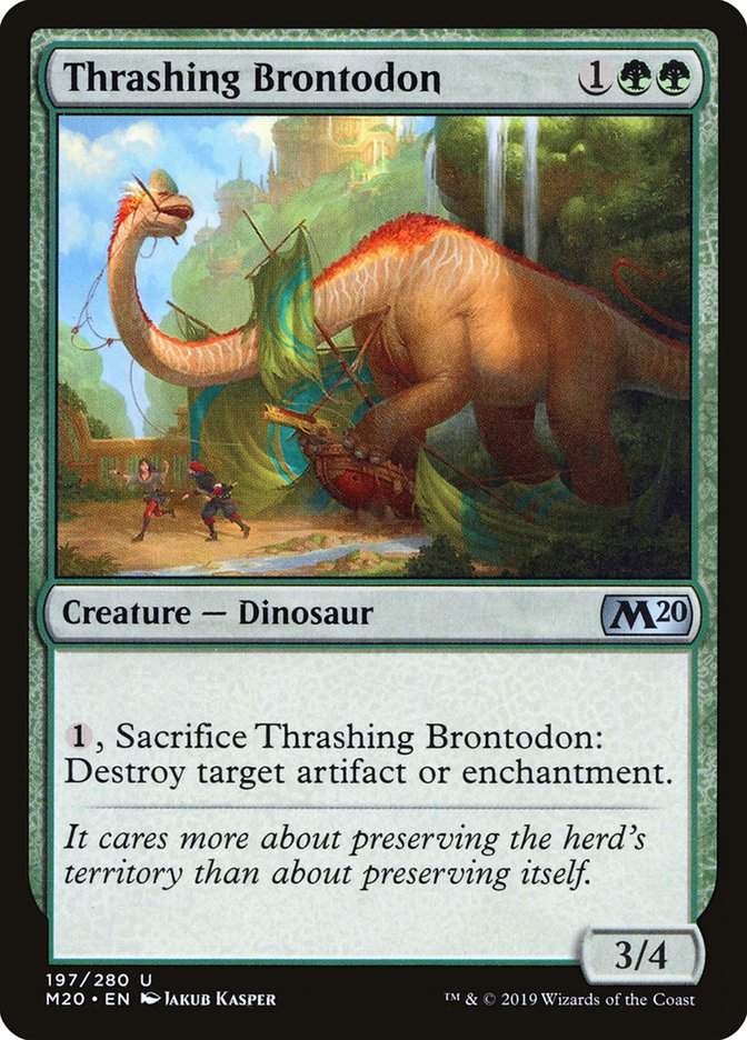 Thrashing Brontodon [Core Set 2020] | Galactic Gamez