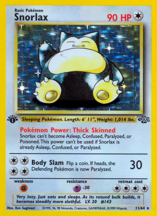 Snorlax (11/64) [Jungle 1st Edition] | Galactic Gamez