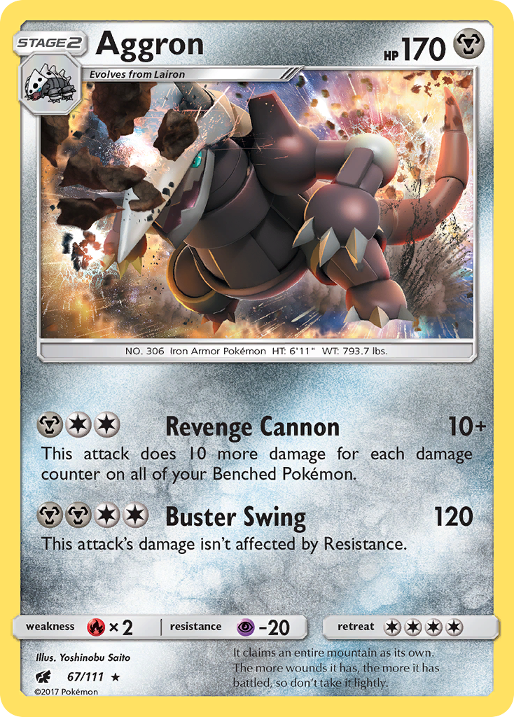 Aggron (67/111) [Sun & Moon: Crimson Invasion] | Galactic Gamez