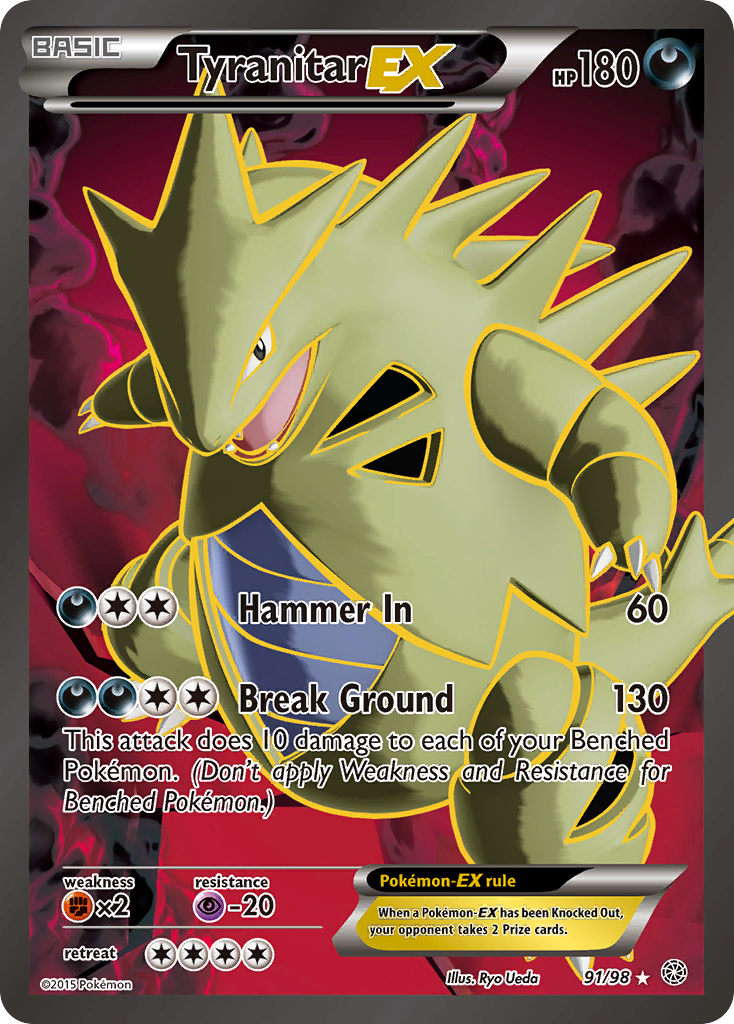 Tyranitar EX (91/98) [XY: Ancient Origins] | Galactic Gamez